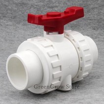 물 탱크 캠핑 변기 PVC 볼 밸브 수족관 워터 파이프 커넥터 20 ~ 63mm 산업용 수처리 글로브 더블 유니온 조인트 1 개, Inner Dia 25mm_White