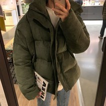 겨울 남성 오버핏 코듀로이 패딩