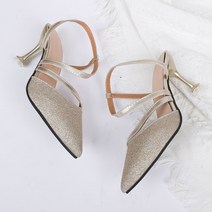 타니즈 펄 포인트 슬링백 스트랩 프린