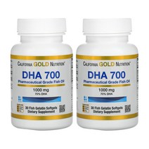 [1+1] CGN 캘리포니아골드뉴트리션 DHA 피쉬오일 1000mg 30정 도코사헥사엔산 어유 농축 소프트젤