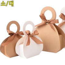 여자친구 깜짝선물 핸드백 종이 선물백 5개 원두봉투, 대 - 브라운