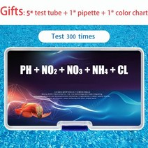 수질검사 ph측정기 어항물갈이 ph nh4 no2 no3 gh ci h2s do checker test agent 양식 어항 수족관 물 테스트 키트 도구 액세서리, ph no2 no3 nh4 cl