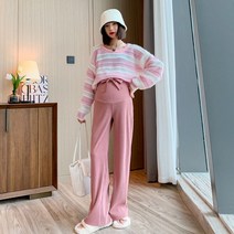 임산부 바지 임부복 와이드팬츠 허리밴딩 겨울 고무줄 편한 봄 가을 아우터 빅사이즈 와이드 팬츠 키 임신 초기 레깅스