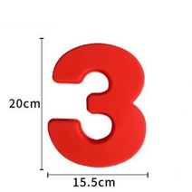몰드 베이킹틀 4인치 8인치 숫자 케이크 실리콘, 8인치 숫자 3개
