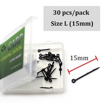 Boilie 스크류 페그 링 스위블 D-Rig Chod 리그 터미널 태클 미끼 홀더 잉어 낚시 액세서리 매트 블랙 30 개, 30pcs - L