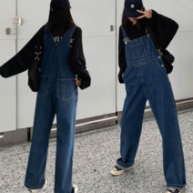 청멜빵바지 데님 데일리룩