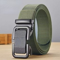 샤오미 남성용 투스리스 자동 버클 나일론 벨트 야외 레저 통기성 캔버스 올매치 바지 신제품, [02] green