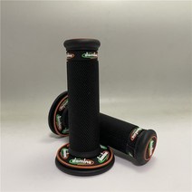 오토바이 핸들 바 그립 22mm 유니버설 스즈키 혼다 야마하 가와사키 베스파 모토 크로스 수정 액세서리, 10 black with orange