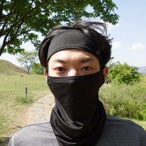 2개구성 위즈맥스 반다나 땀흡수 쿨 헤어밴드 스포츠 머리띠 요가 헬스 땀흘림방지, 블랙 2개구성