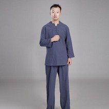 명상복 생활 수련 여성 남자 명상 다도 요가 의류, 색상5+XL