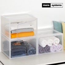 투도어 DIY 조립식 수납함 1개 플라스틱서랍장 수납정리함, 색상:투명, 단품