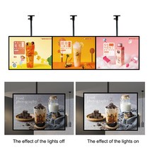 편의점온장고 푸드쇼케이스 슬림 LED 스냅 프레임 광고 라이트 박스 패스트 푸드 레스토랑 메뉴 보드 로그, 05 50x70cm