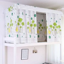 낮은벙커침대 2층침대 어린이침대 학생 침대 커튼 기숙사 상단 하단 2 단 완전 밀폐형 그늘 천 침실 공주, 23 White Small  Pear T