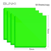 투명 게시 스티커 메모장 Posits Papeleria 저널 학교 문구 사무 용품 50 매/복사 4 개, 05 Green Medium 4pcs
