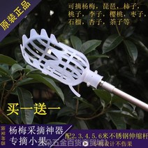 감따는 기구 높은 고도 피커 개폐식 미터 막대 과일 피커 따기 베이 베리 따기 체리, 큰 나사가 있는 단일 은색 천 가방 과일 따기 헤