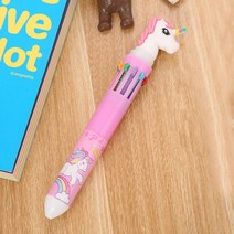 T33372 베베선물샵 유니콘 10색 볼펜 (핑크) 멀티펜, 상세 참조