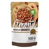 [22년] 캘리포니아 생아몬드 500G(봉), 1개
