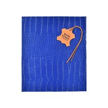룽고가죽 재단원단 천연소가죽 와니무늬 3색 30X35cm 3장-연습가죽 가죽공예 공방수업 지갑 파우치, 블루