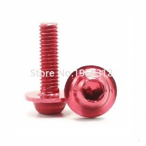 특수볼트M5 m6 알루미늄 다채로운 하프 라운드 버튼 플랜지 헤드 와셔 내부 육각 소켓 알렌 나사 볼트 10, 02 blue_02 M5x25