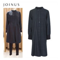 [조이너스]체크무늬 배색 롱 블라우스-JW19RB2503175A