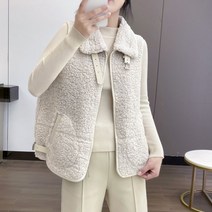 단톤조끼 여자 경량 무스탕 홈쇼핑 오버핏 패딩 조끼 니트 키작녀 데이트룩 따땃 빅사이즈 아우터