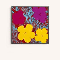 Andy Warhol 앤디워홀 작품 Flowers / 카페 거실에 걸면 좋은 그림액자 01, 우드