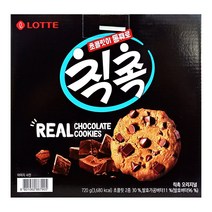 롯데 칙촉 오리지날 8갑입 초코칩쿠키 720g, 1set