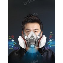 리릭테일 방진마스크 안면부 프로 방독면, B