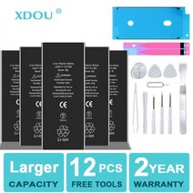고용량 전화 배터리 iPhone 5S 5 6S 6 7 8 Plus X SE SE2 XR XS 11 12 13 Mini Pro Max 교체 용 4 4S 도구, CHINA, For iPhone 12Pro Max