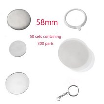 50 sets 열쇠 고리 거울 빈 배지 뱃지 단추 핀 DIY 공예 부품 제조 업체 50pcs 44/58mm, 58mm
