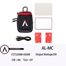 방송조명 유튜브촬영장비 조명스탠드 Aputure MC Pro ALMC 미니 비디오 조명 LED 패널 충전식 사진 보관함 포함 5W RGBww
