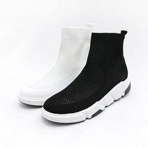힐슈빌 여성용 3.5cm 니트 삭스 스니커즈 밴딩 부츠 편안한 운동화 샤이니