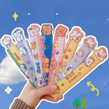 자석 미니자 4개 초등 학용품 15cm자 문구 15센티자 모양 자 모형 도형모양 삼각 플라스틱, R19093T(토끼