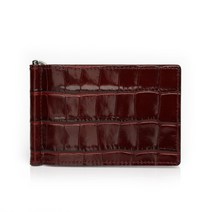 악어가죽가방 가죽쇼퍼백 hiram beron 맞춤형 리얼 가죽 crocodile men money clip slim card pack bills cash clips for