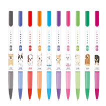 자바 신제품 0.5mm 멍이저점도 러버유성볼펜, 12개입, 닥스훈트