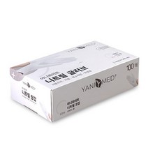 퓨리트 내구성 좋은 니트릴장갑 (니트릴 고무 95%), 화이트, 대(L)