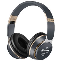 Bluedio T7 Hi Fi 노이즈 캔슬링 블루투스 5.0 헤드폰, 회색