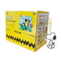 피너츠 픽미키링 스누피키링 캐릭터버전 스누피열쇠고리 24개세트 1BOX, 단품