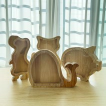 나무 원목 우드 저금통 (동물), 공룡