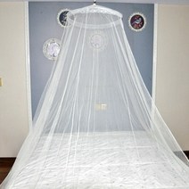 캐노피 모기장 침대 돔 여름 1.2M 1.5M 1.8M 천장 더블, 1.8m (6개 피트) 침대, 01 White