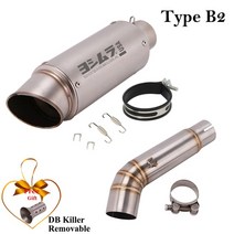 혼다 CBF600N 변형 호넷 오토바이 배기 이스케이프 수정 모토 마후라 중간 링크 DB 킬러, 01 Type B2