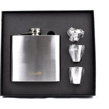 UJack 유잭 304 스테인리스제 위스키병 일본 정품, 스테인리스강_14oz