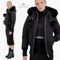 무스너클 22FW DEBBIE 블랙퍼 다운 여성 밤버 BK