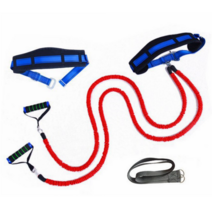 저항 밴드 육상 달리기 스피드 밴드 선수용 탄력 근력, 검정색 (1.2m 35lb 조임끈)