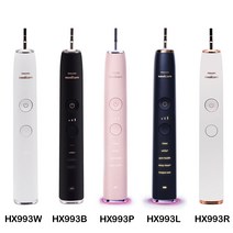 필립스 소닉케어 다이아몬드 클린&스마트 시리즈 소닉 전동칫솔 손잡이 세트, DiamondClean 9500 HX993x_White
