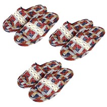 (1+1+1) 더블패드 순 면실내화 이중바닥 쿠션면실내화 거실화 실내화 층간소음방지 슬리퍼 학생용실내화 키즈실내화 아동실내화 덧신, 14.모던 브릭(1+1+1) MF300