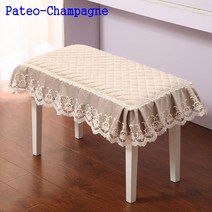 SKANDSALO 캐주얼 심플 레이스 코튼 피아노 의자 커버, Pateo-Champagne_78x38cm