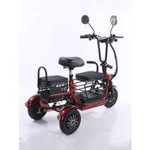 전동 스쿠터 출퇴근 바이크 3륜 세발 배달용 운반차, 12A 리튬 배터리 50km  3인승 48V