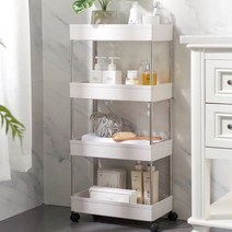 틈새수납장 폭좁은 다용도 거실 이동식 미니 수납장 150 220 특가처리, 22cm화이트4단(특가처리)