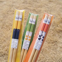 Countryitem 고양이 컬러 우드 젓가락 3type, 그린, 1개